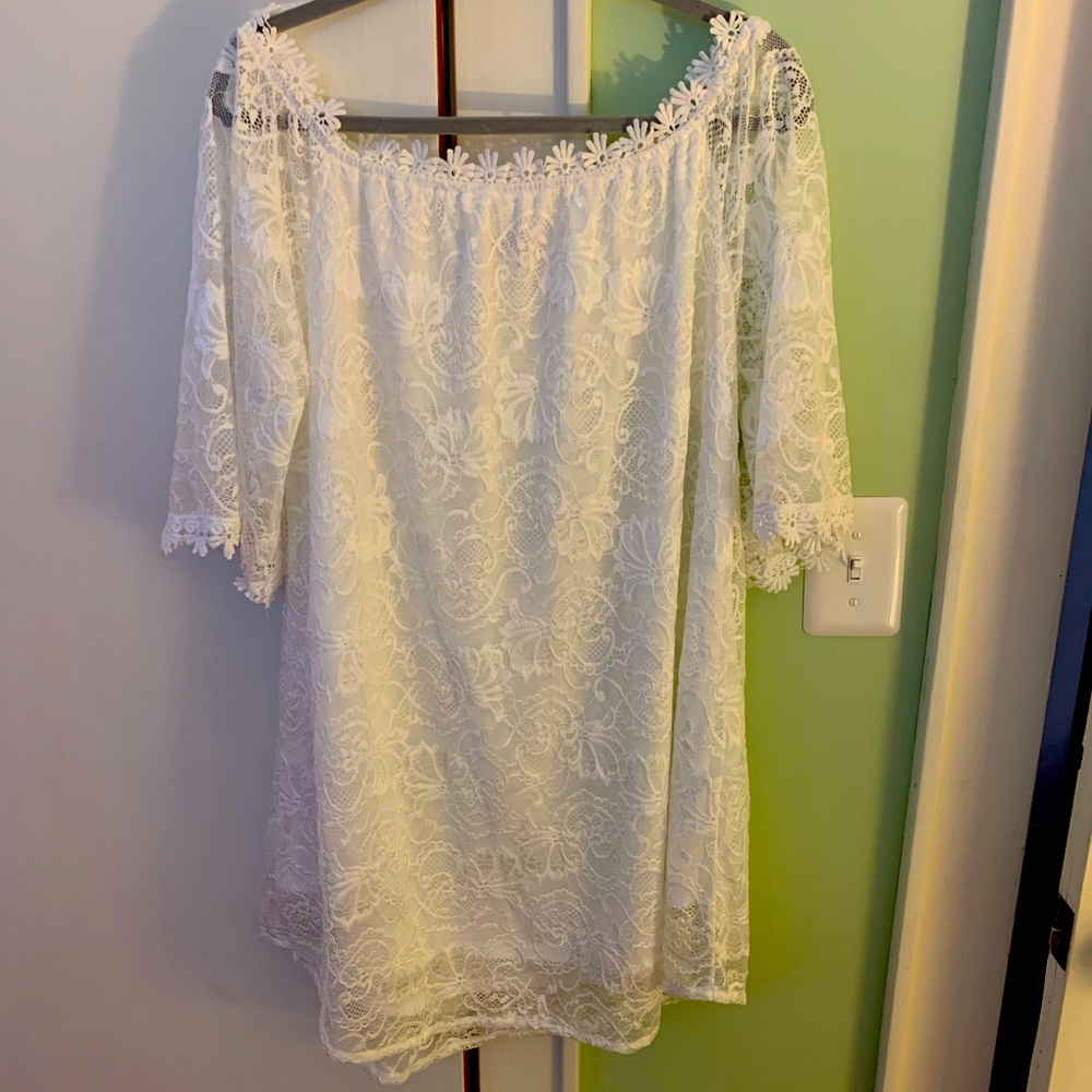 White lace dress